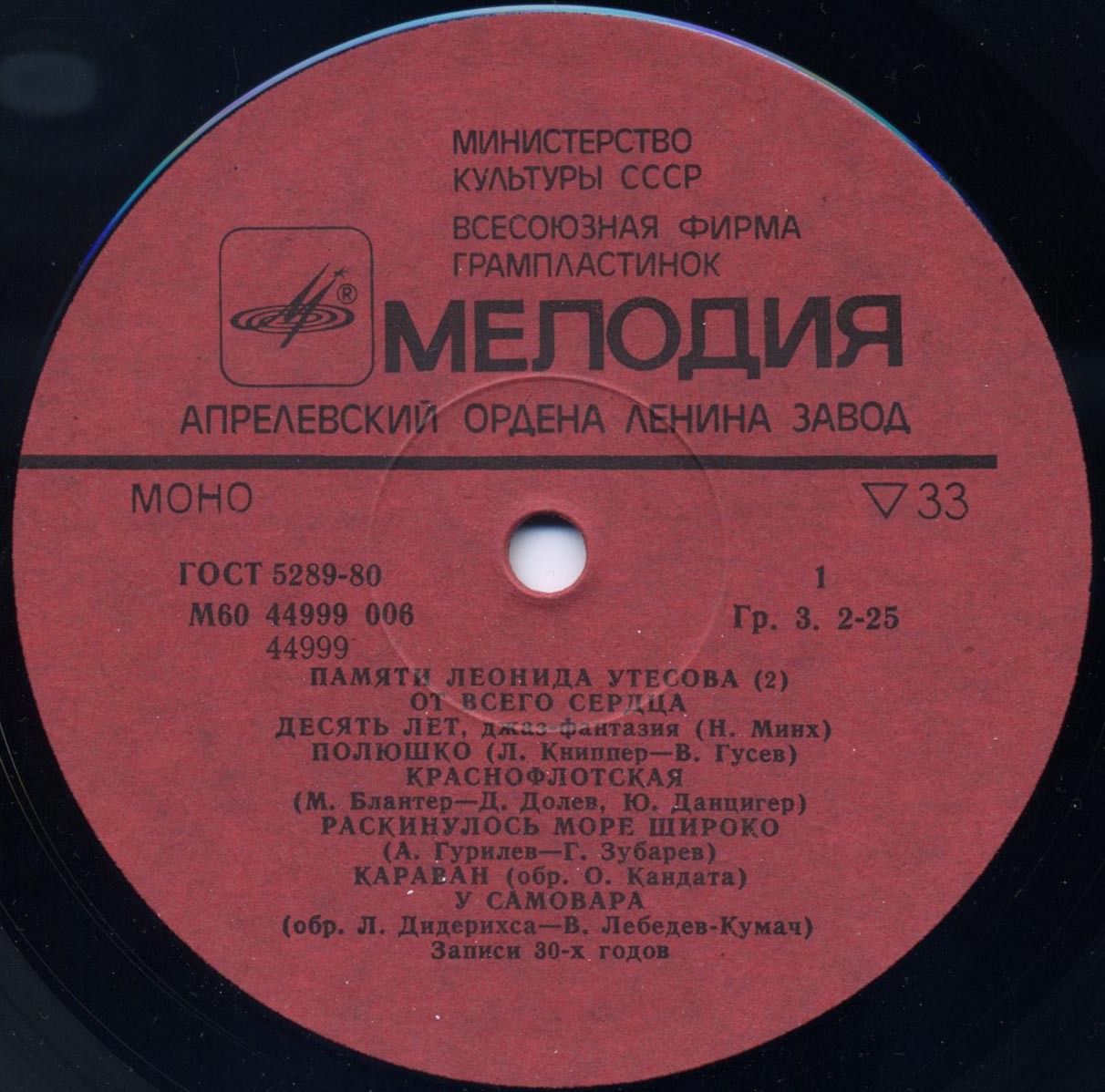 Памяти Леонида Утёсова (2). От всего сердца