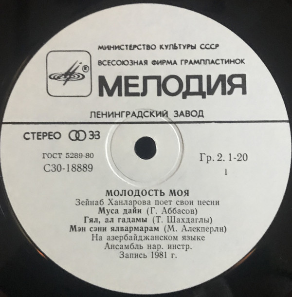 ХАНЛАРОВА Зейнаб. «Молодость моя»: