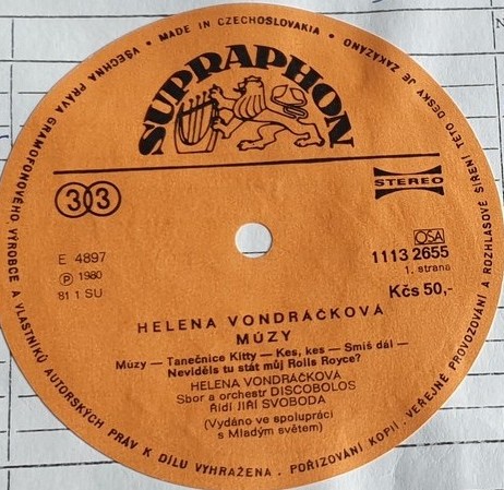 Helena VONDRACKOVA. Muzy [по заказу чешской фирмы SUPRAPHON 1113 2655]