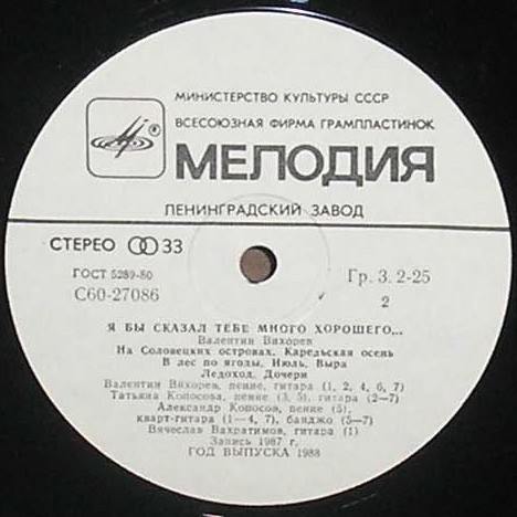 Валентин Вихорев. «Я бы сказал тебе много хорошего…»