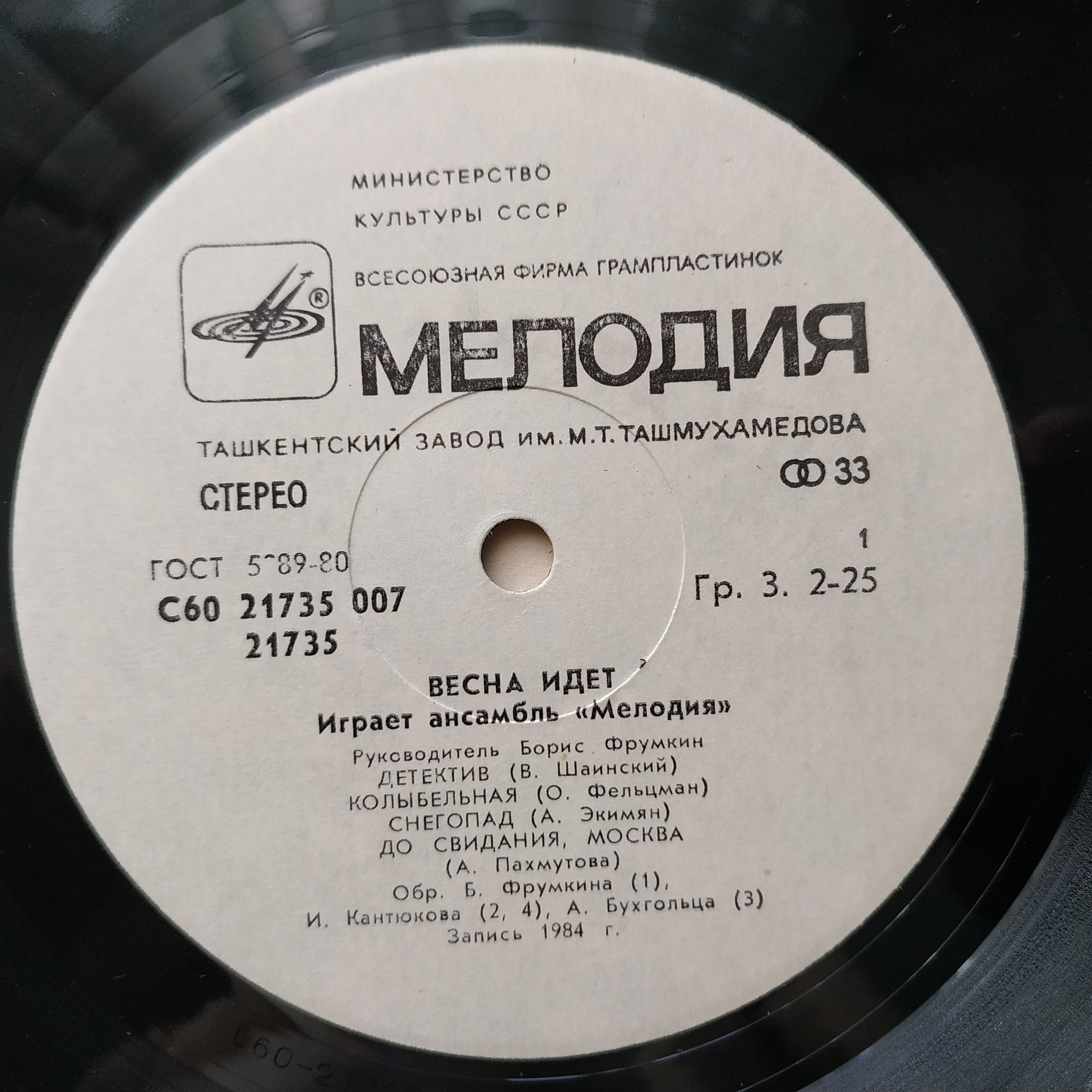 «Весна идет». Играет ансамбль "Мелодия"