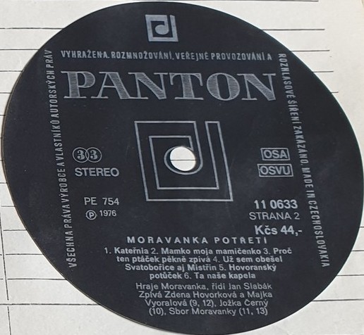 Moravanka Portreti [по заказу чешской фирмы PANTON 11 0633]