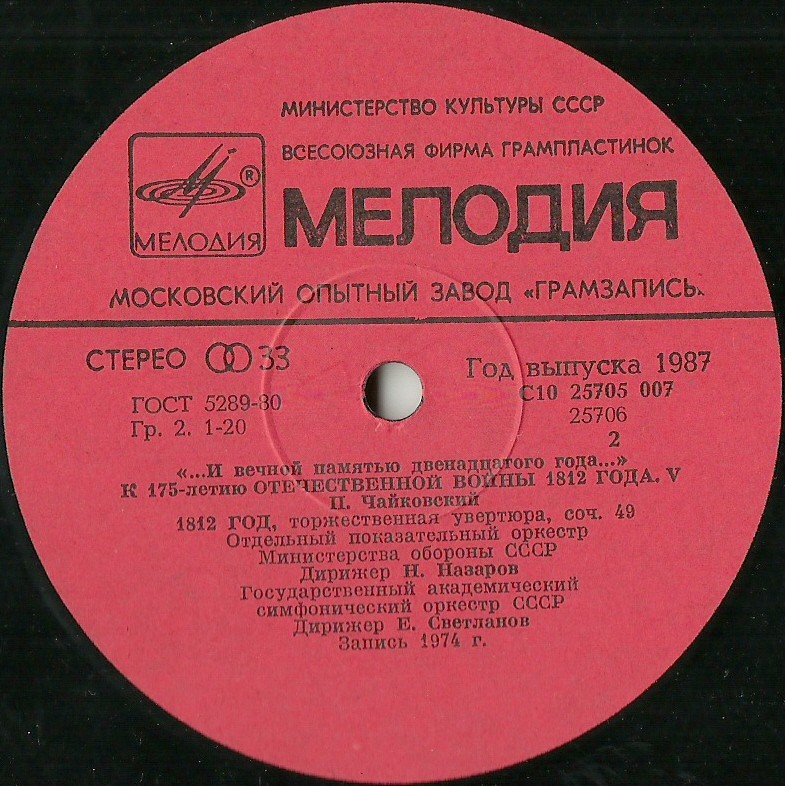 Русская военная музыка и музыка, посвященная Отечественной войне 1812 года [5 пл.]