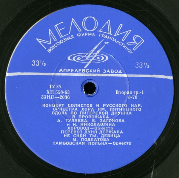 КОНЦЕРТ СОЛИСТОВ И РУССКОГО НАРОДНОГО ОРКЕСТРА ХОРА им. ПЯТНИЦКОГО, дирижер В. Хватов