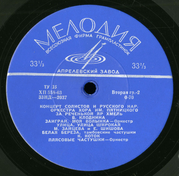 КОНЦЕРТ СОЛИСТОВ И РУССКОГО НАРОДНОГО ОРКЕСТРА ХОРА им. ПЯТНИЦКОГО, дирижер В. Хватов