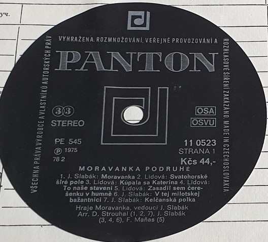 Moravanka Podruhé [по заказу чешской фирмы PANTON 11 0523]