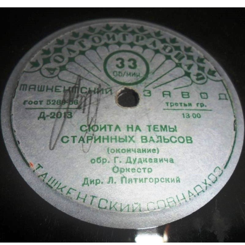 Оркестр п/у Л.П.Пятигорского - Сюита на темы старинных вальсов