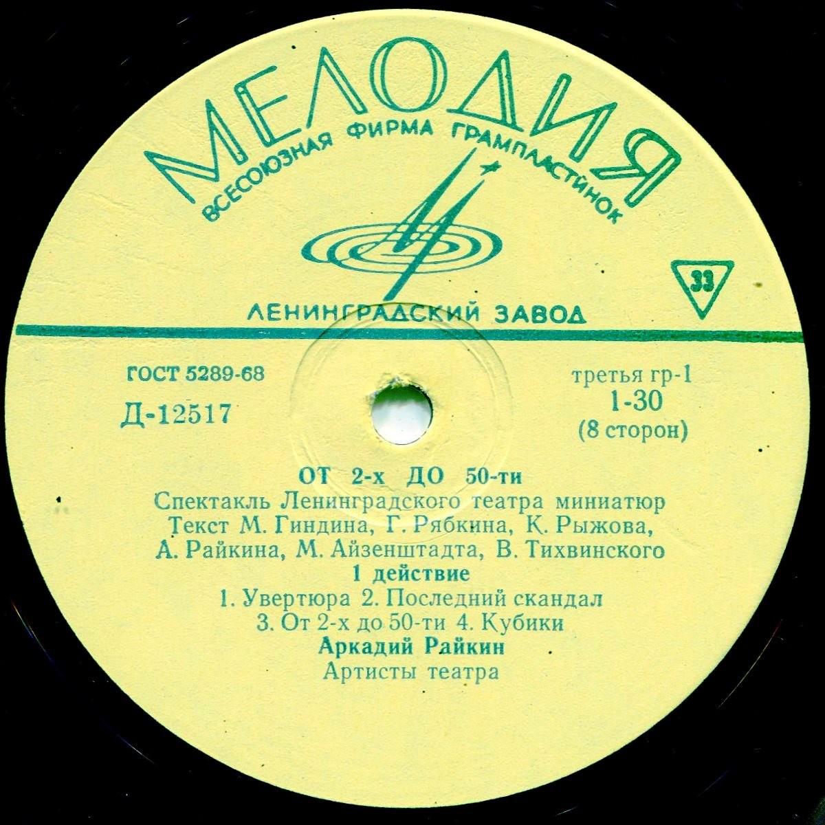 Аркадий Райкин. От двух до пятидесяти