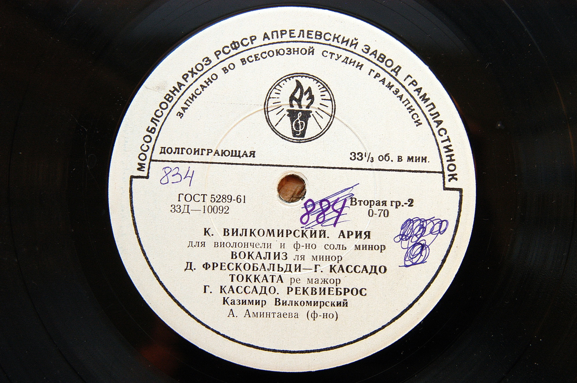 Казимир ВИЛКОМИРСКИЙ (виолончель)