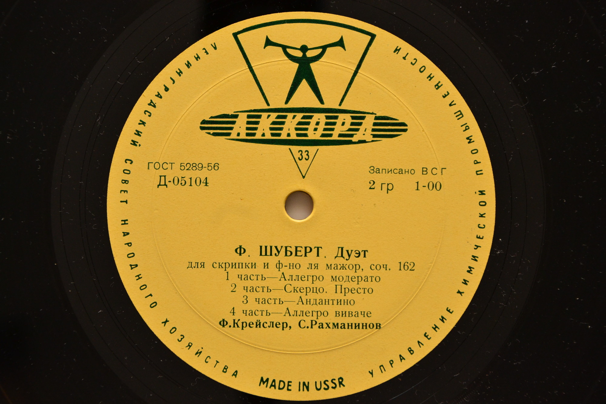 Фриц КРЕЙСЛЕР (скрипка, 1875–1962) и Сергей РАХМАНИНОВ (ф-но, 1873–1943)