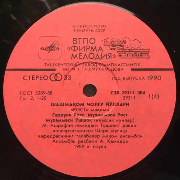 ИНСТРУМЕНТАЛЬНЫЕ ЧАСТИ ШАШМАКОМА