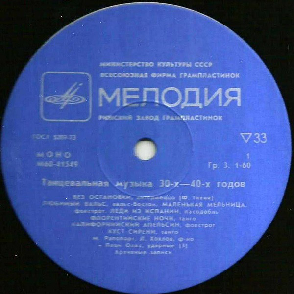 ЦВЕТУЩИЙ МАЙ (танцевальная музыка 30-40-х годов).