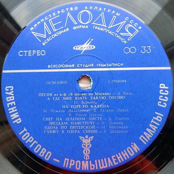 Сувенир Торгово-промышленной палаты СССР ("Родные напевы")