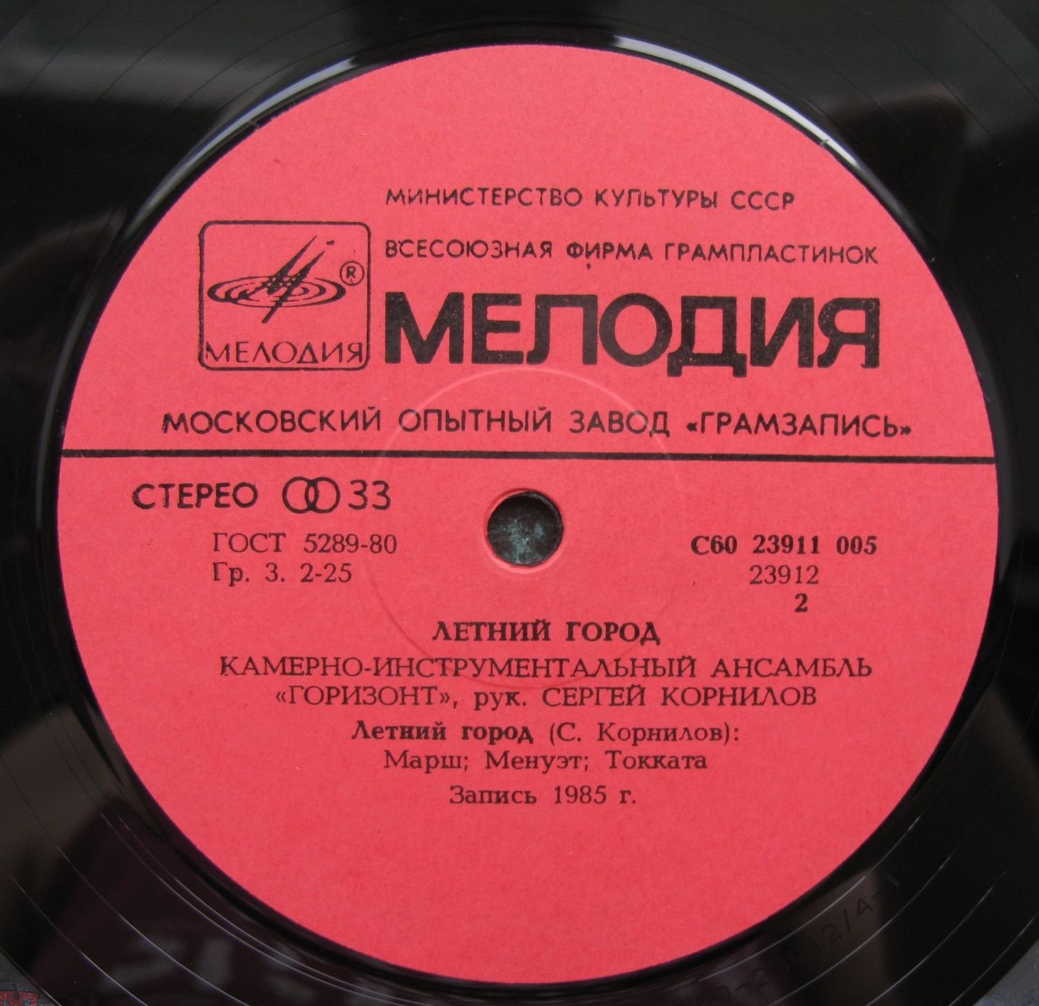 КАМЕРНО-ИНСТРУМЕНТАЛЬНЫЙ АНСАМБЛЬ «ГОРИЗОНТ», руководитель Сергей Корнилов. «Летний город»