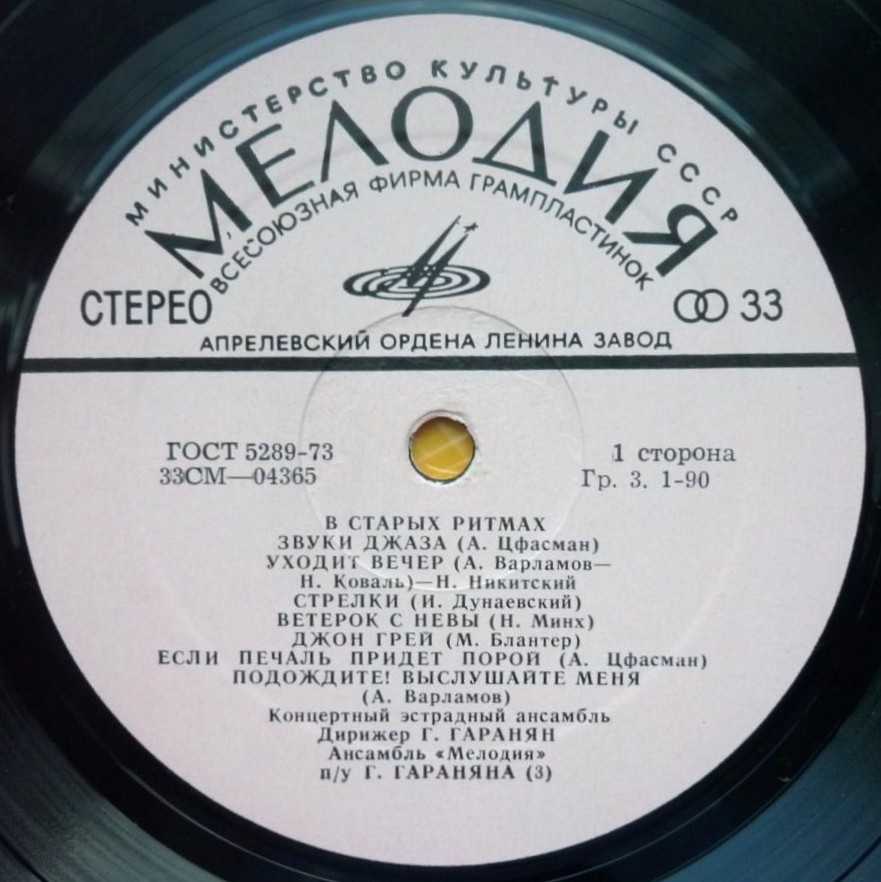 Ансамбль «Мелодия». В старых ритмах