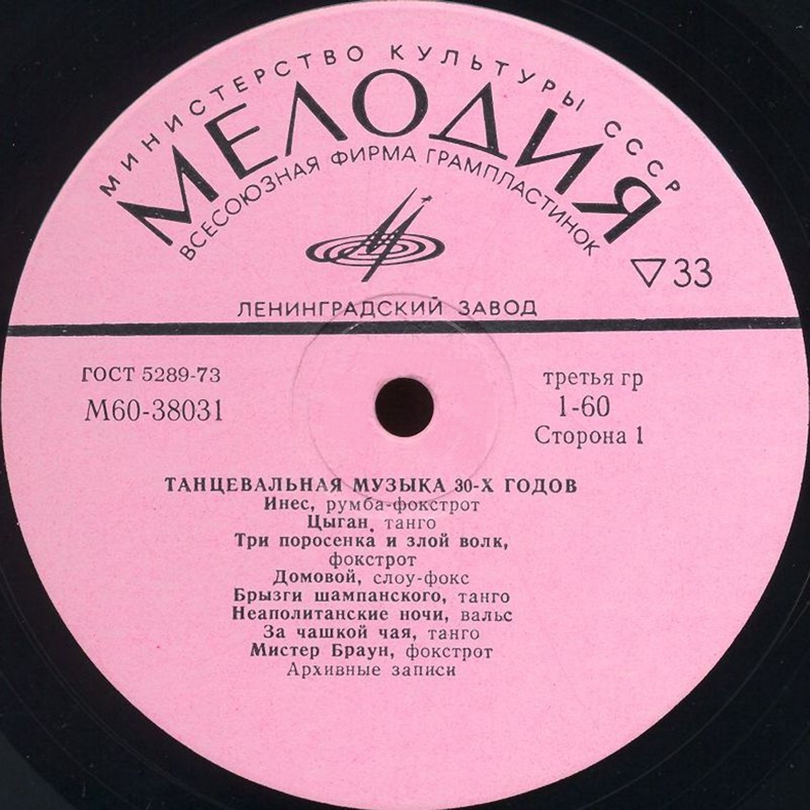 Танцевальная музыка 30-х годов