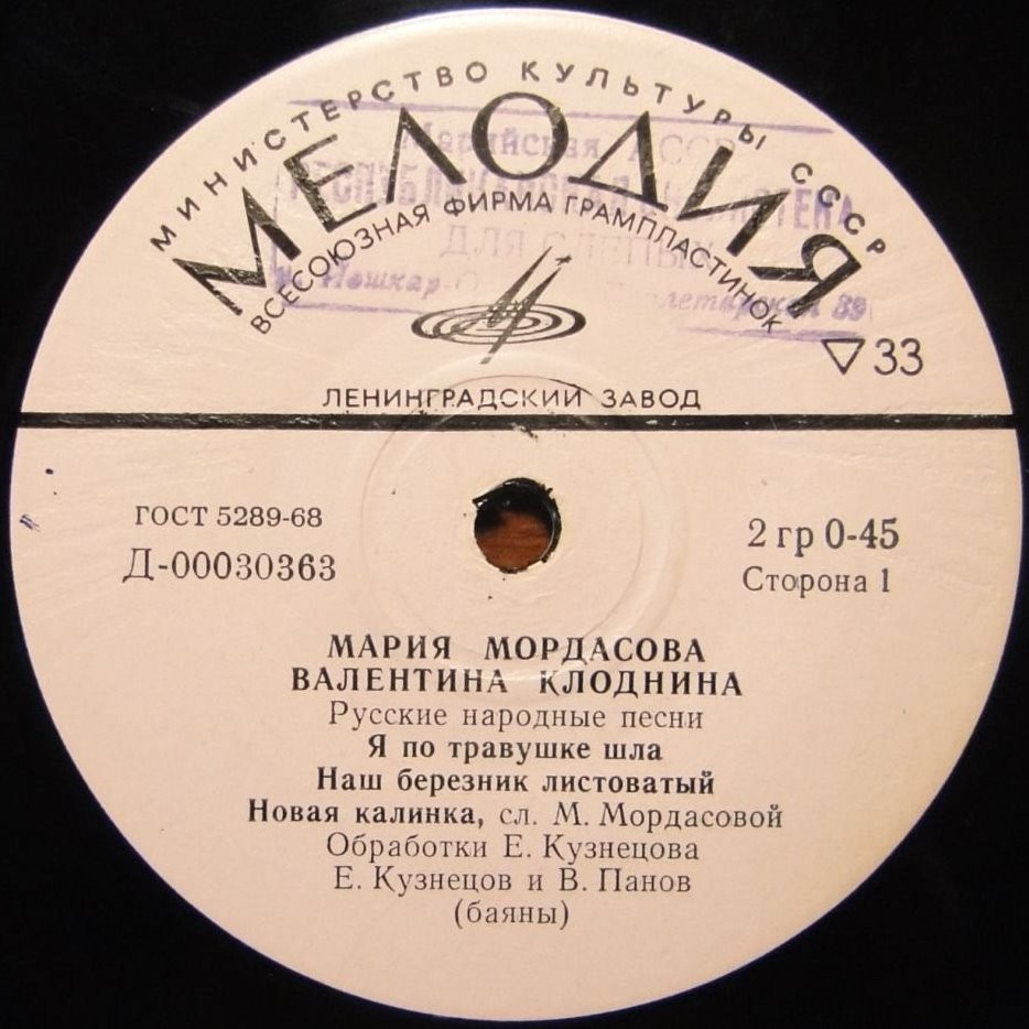 Мария Мордасова, Валентина Клоднина