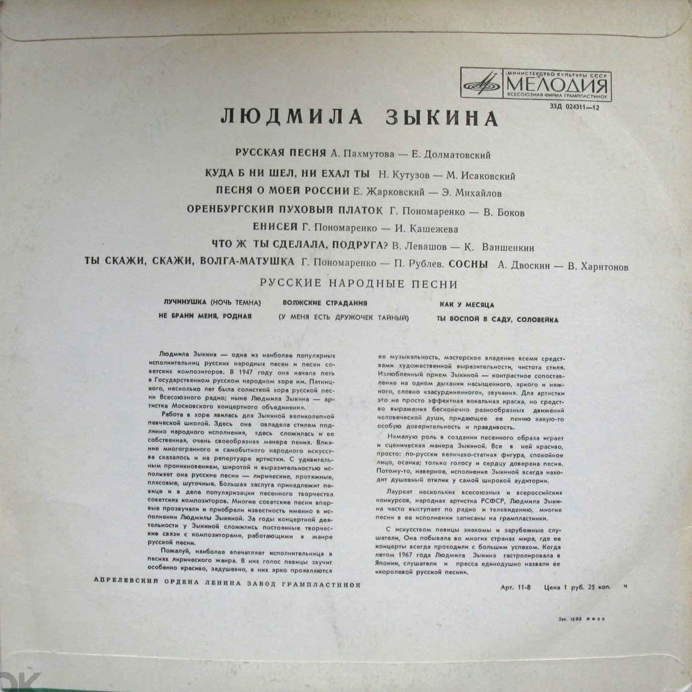 Людмила Зыкина