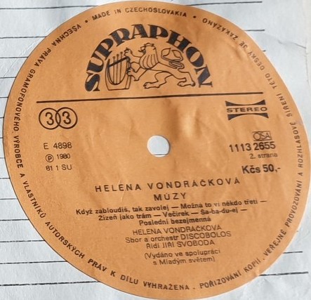 Helena VONDRACKOVA. Muzy [по заказу чешской фирмы SUPRAPHON 1113 2655]