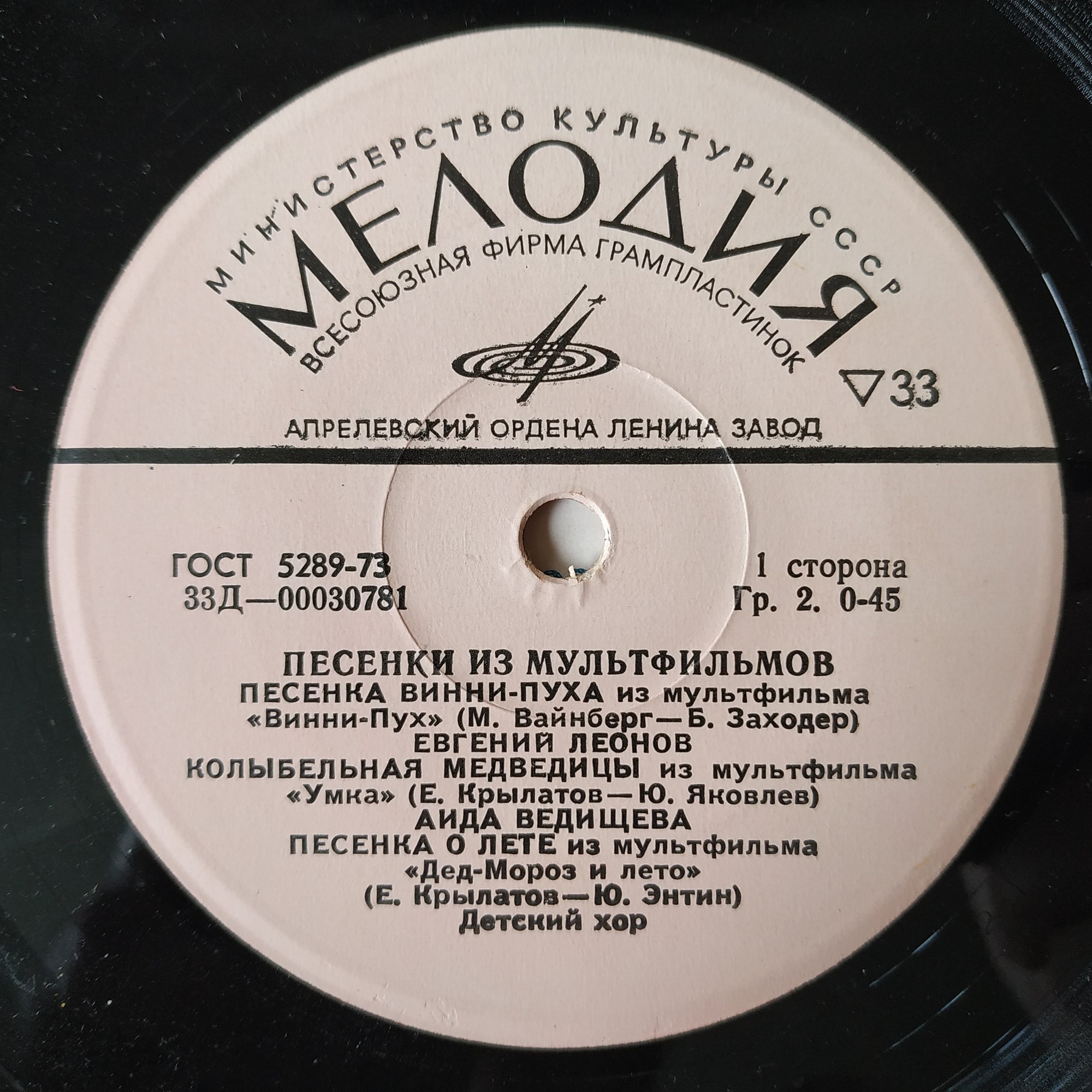 Песенки из мультфильмов