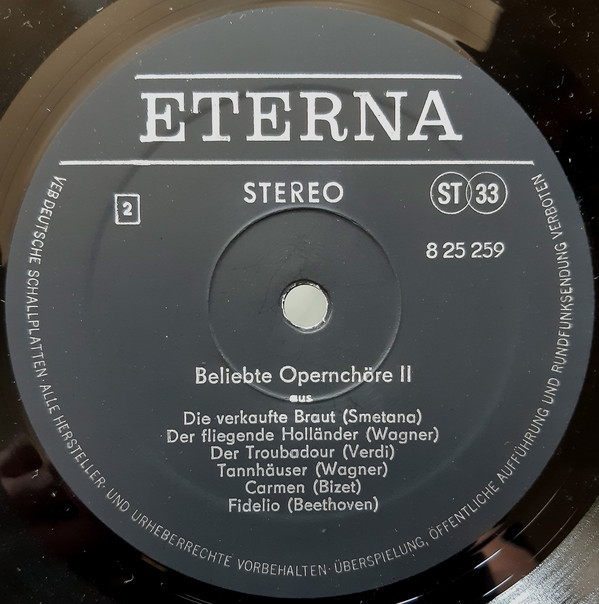 Beliebte Opernchöre II [по заказу немецкой фирмы ETERNA, 8 25 259]