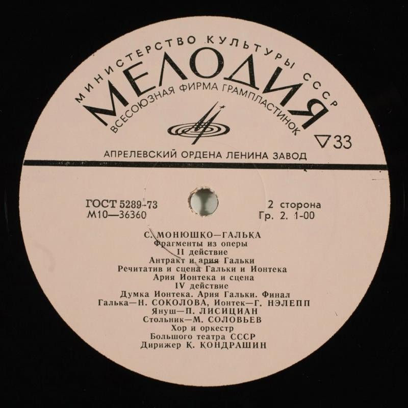 С. МОНЮШКО. Фрагменты из оперы «Галька»