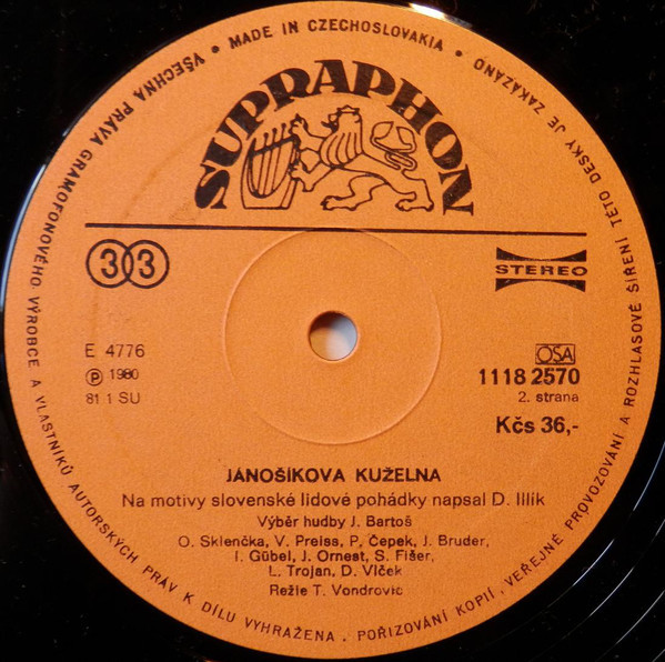 Pohádky (VIII). Kocour Vavřinec A Jeho Přátelé / Jánošíkova Kuželka [по заказу чешской фирмы SUPRAPHON 1118 2570]