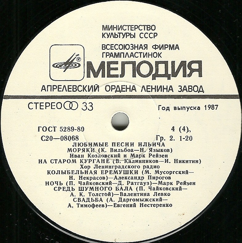 ЛЮБИМЫЕ ПЕСНИ ИЛЬИЧА