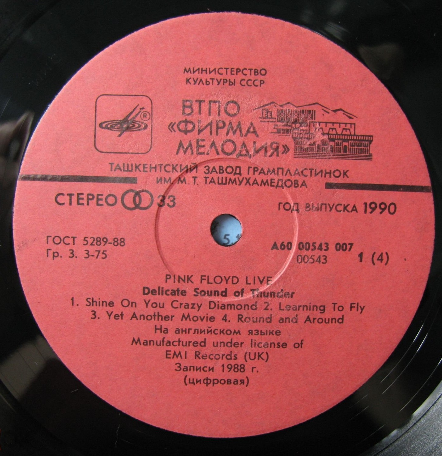 Pink Floyd. Delicate Sound of Thunder (live)