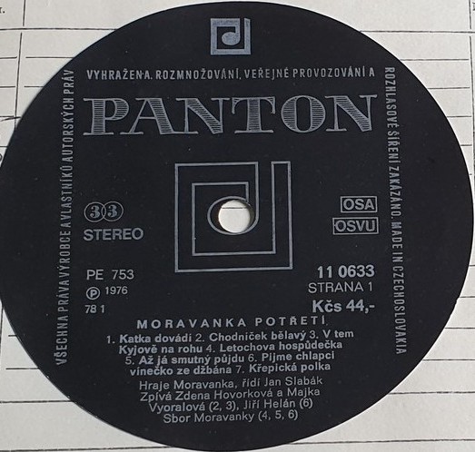 Moravanka Portreti [по заказу чешской фирмы PANTON 11 0633]