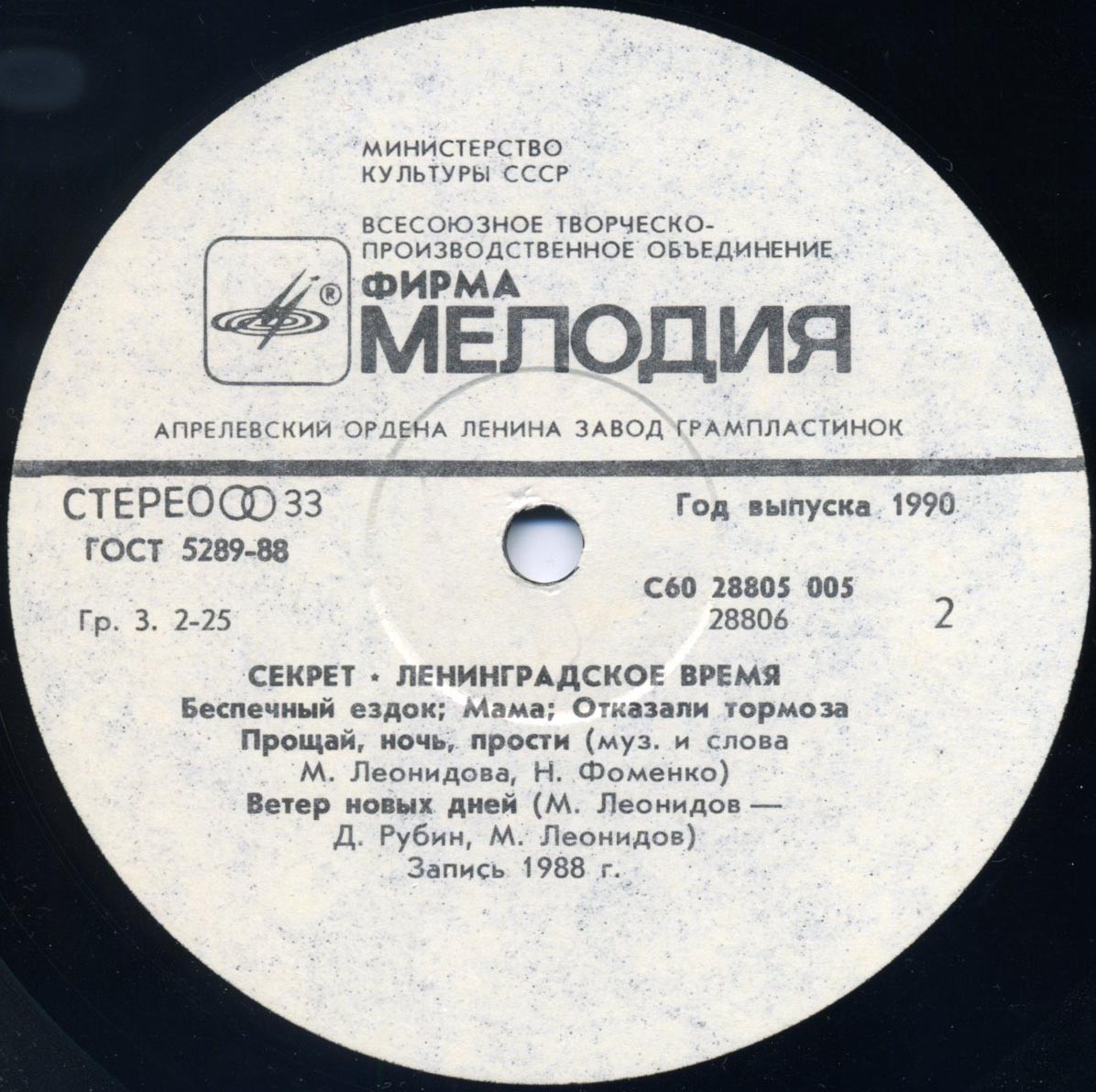 "СЕКРЕТ". «Ленинградское время»