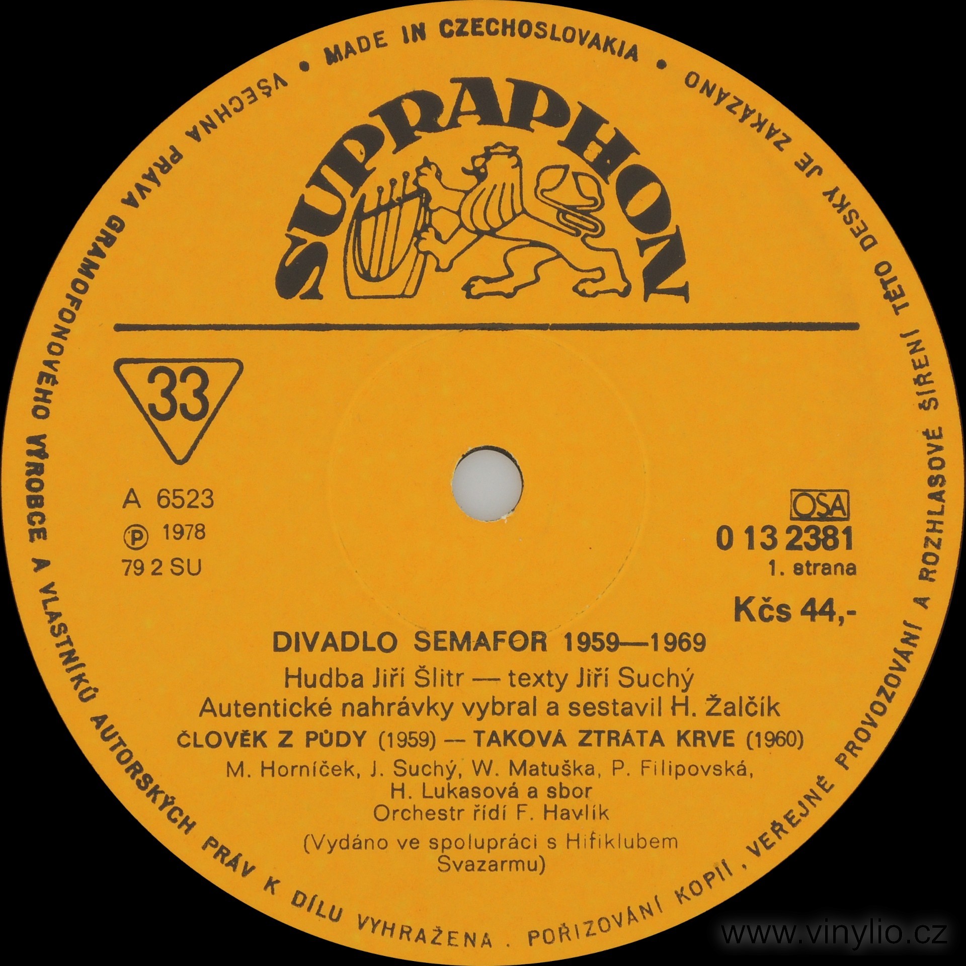 Jiří Suchý & Jiří Šlitr ‎– Divadlo Semafor 1959 - 1969 (1-3)  [по заказу чешской фирмы SUPRAPHON, 0 13 2381-3]