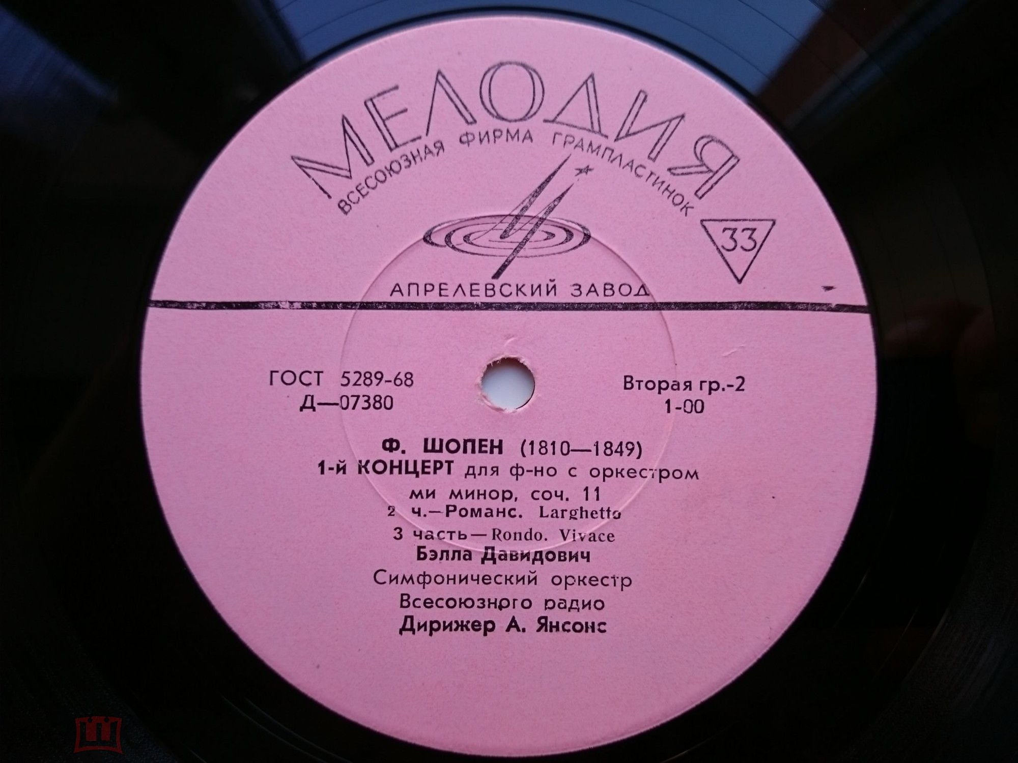 Ф. ШОПЕН Концерт № 1 для ф-но с оркестром (Б. Давидович, А. Янсонс)