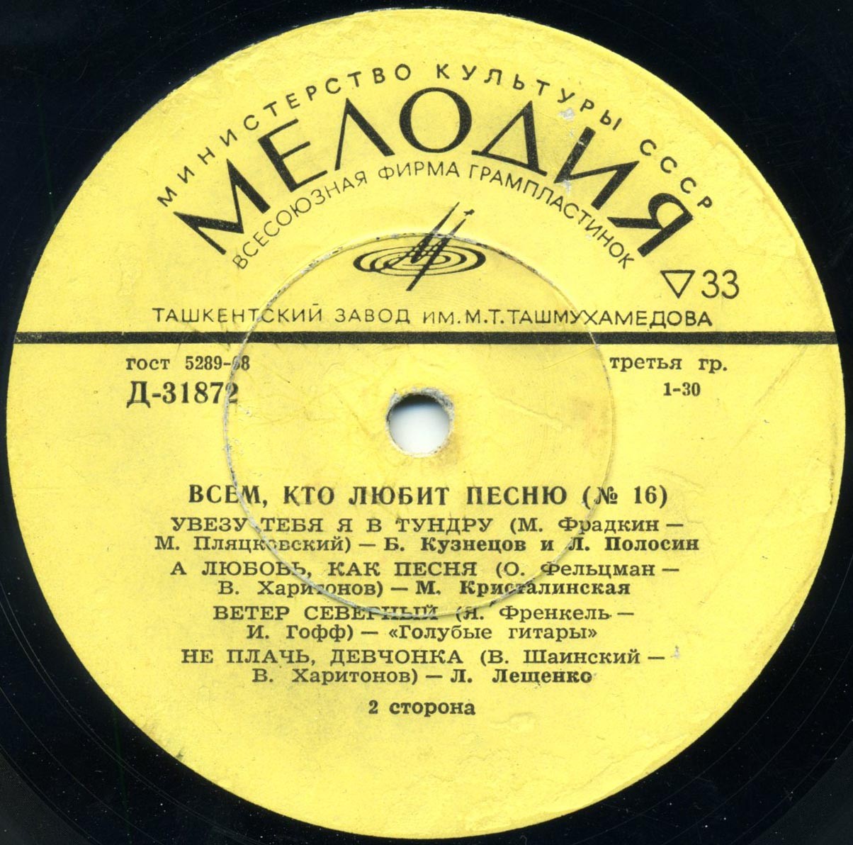 Всем, кто любит песню (№ 16)