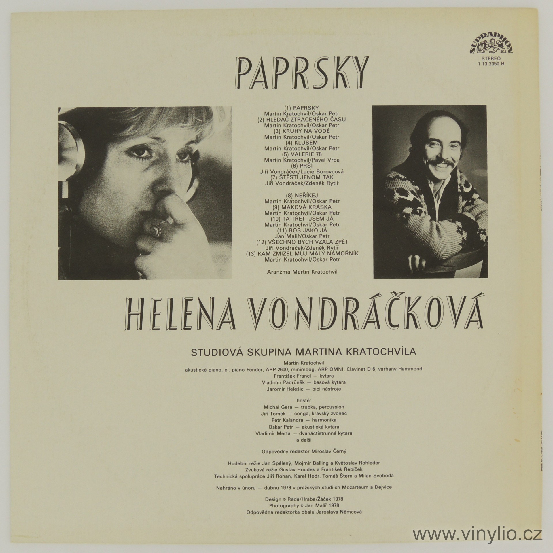 Helena VONDRACKOVA. Paprsky [по заказу чешской фирмы SUPRAPHON 1 13 2350]