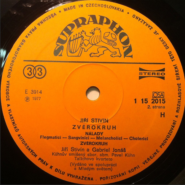 Jiří Stivín ‎– Zvěrokruh  [по заказу чешской фирмы SUPRAPHON 1 15 2015]