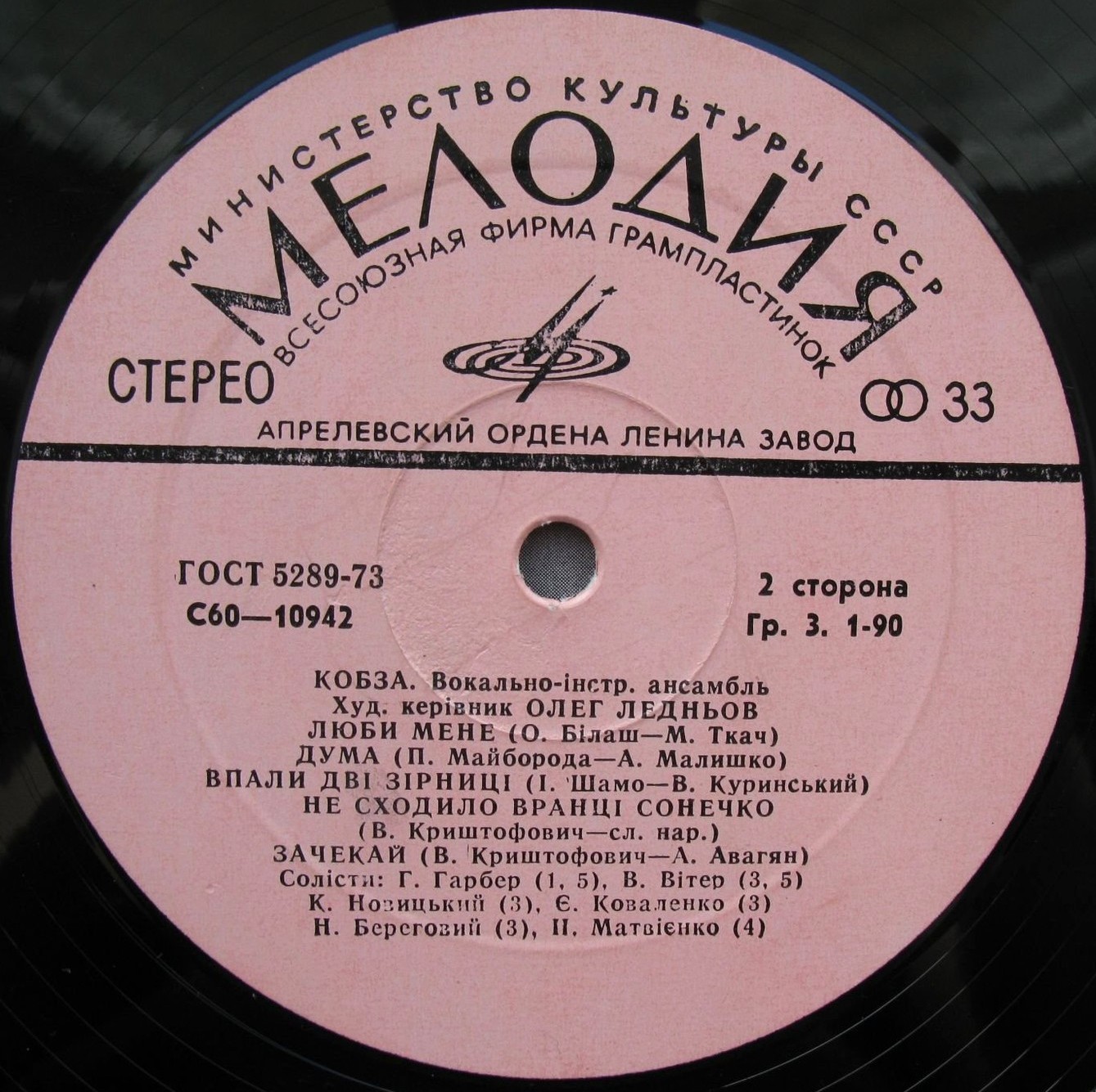 ВИА «Кобза». Художественный руководитель Олег Леднёв