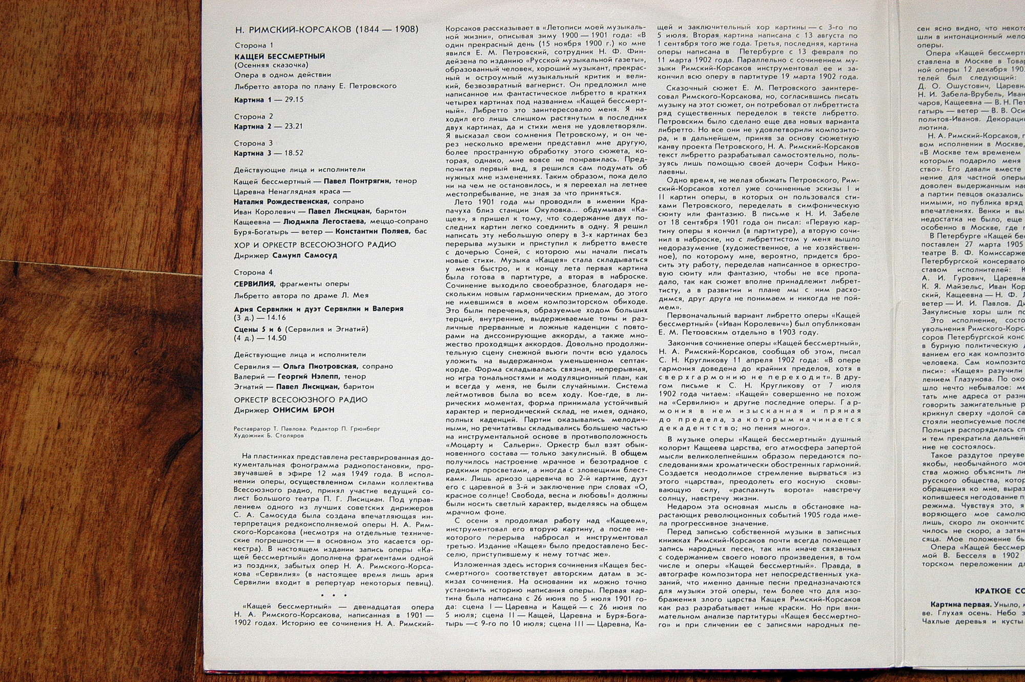 Н. РИМСКИЙ-КОРСАКОВ (1844- 1908). Кащей Бессмертный. Сервилия (фрагменты)