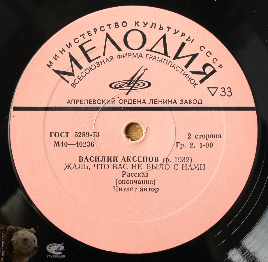 В. АКСЕНОВ (1932): Жаль, что вас не было с нами, рассказ. Читает автор