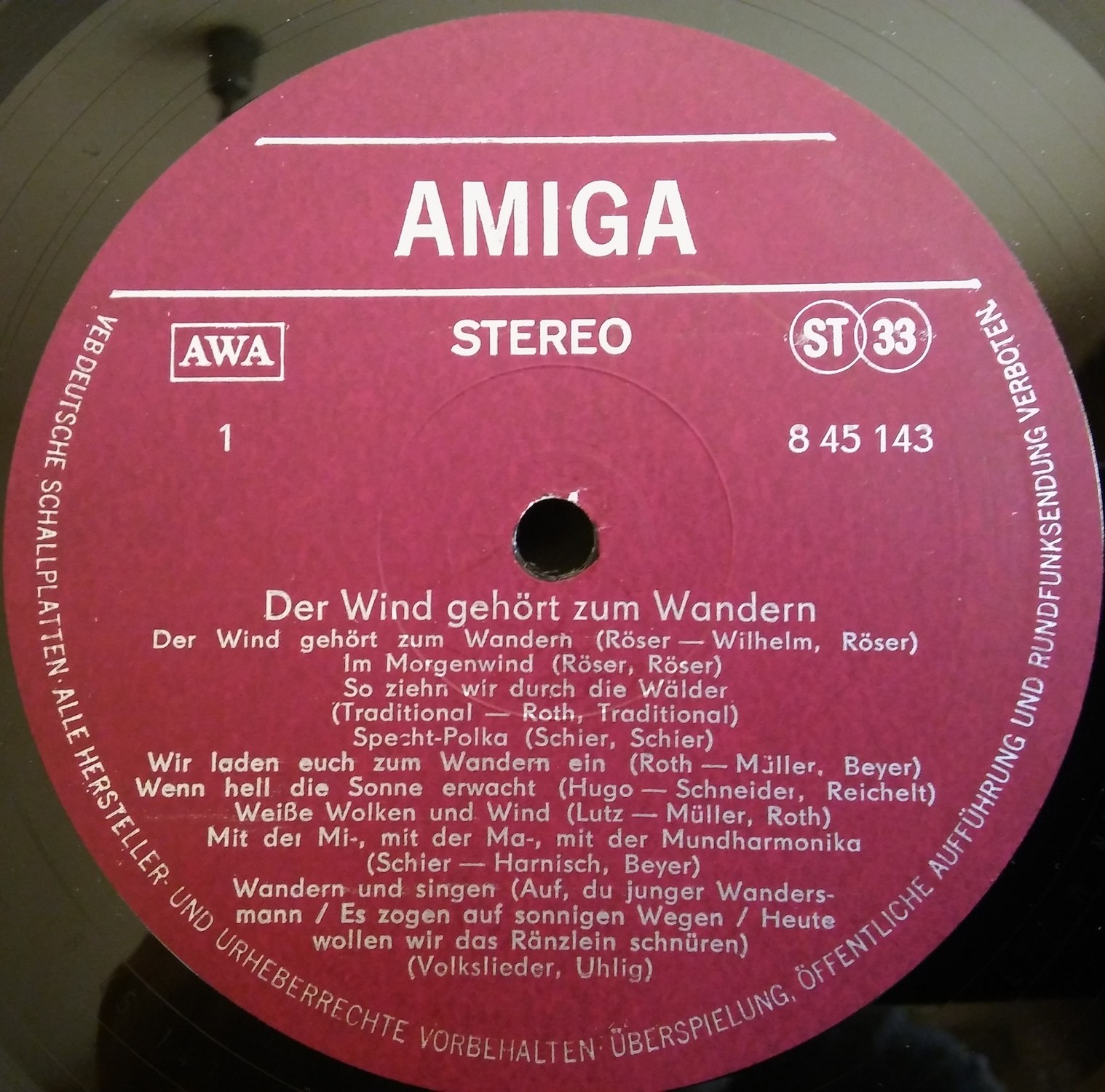 Der Wind gehört zum Wandern [по заказу немецкой фирмы AMIGA 8 45 143]