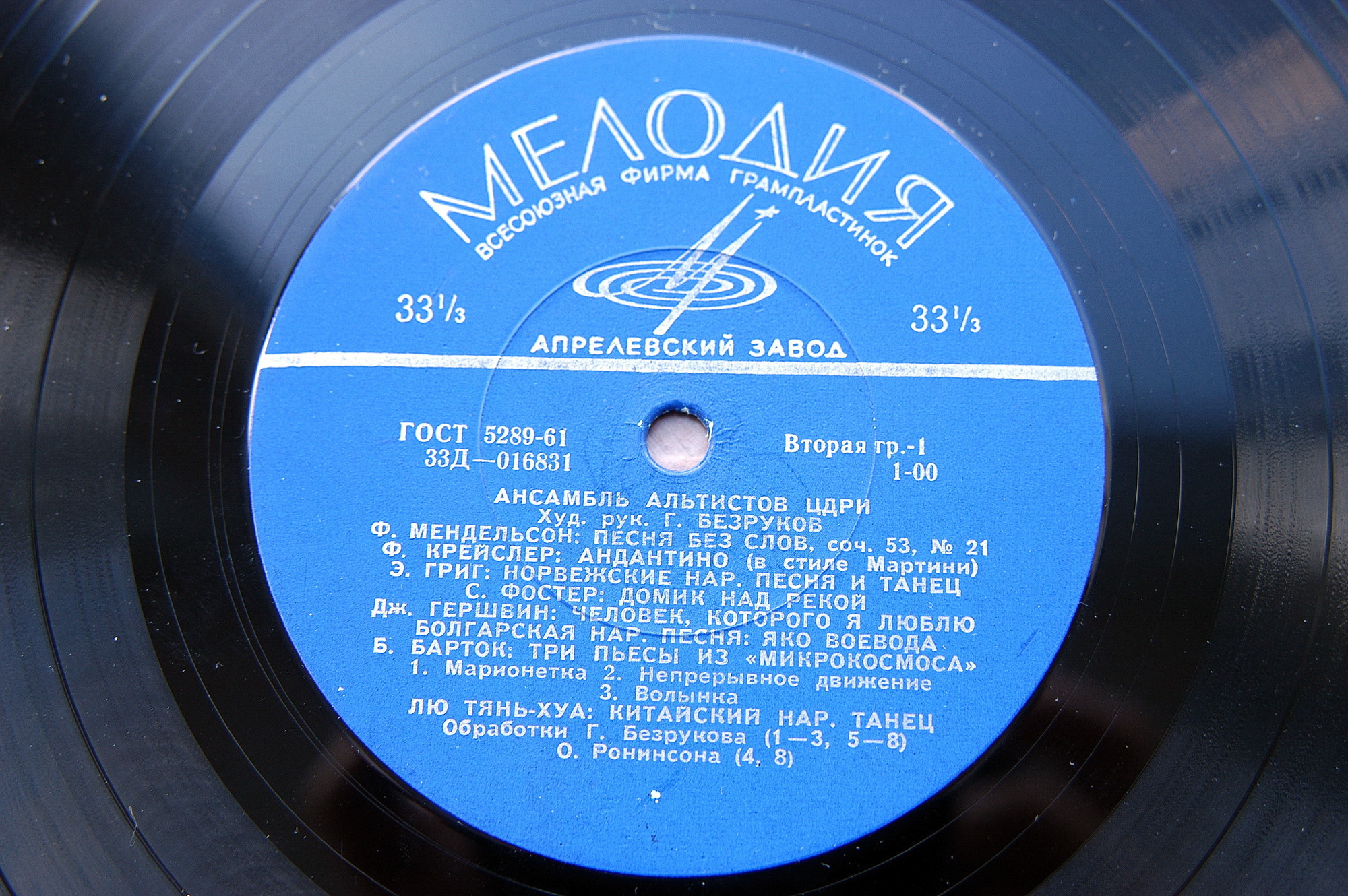 АНСАМБЛЬ АЛЬТИСТОВ ЦДРИ, худ. рук. Г. Безруков