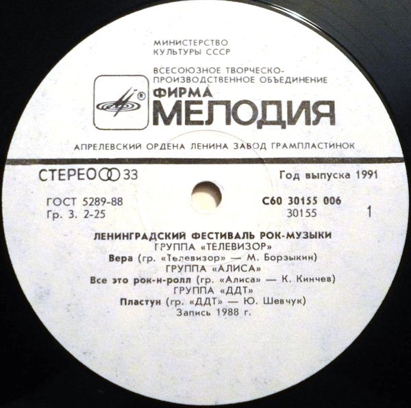 Ленинградский фестиваль рок-музыки  4-10 июня 1988
