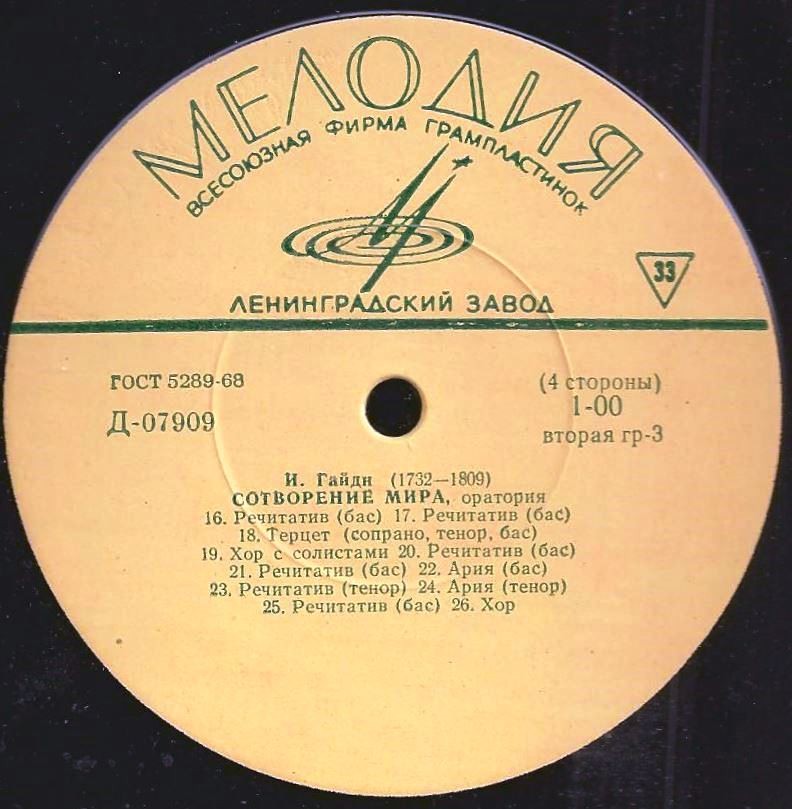 И. Гайдн: Сотворение мира, оратория (К. Краус, дирижер)