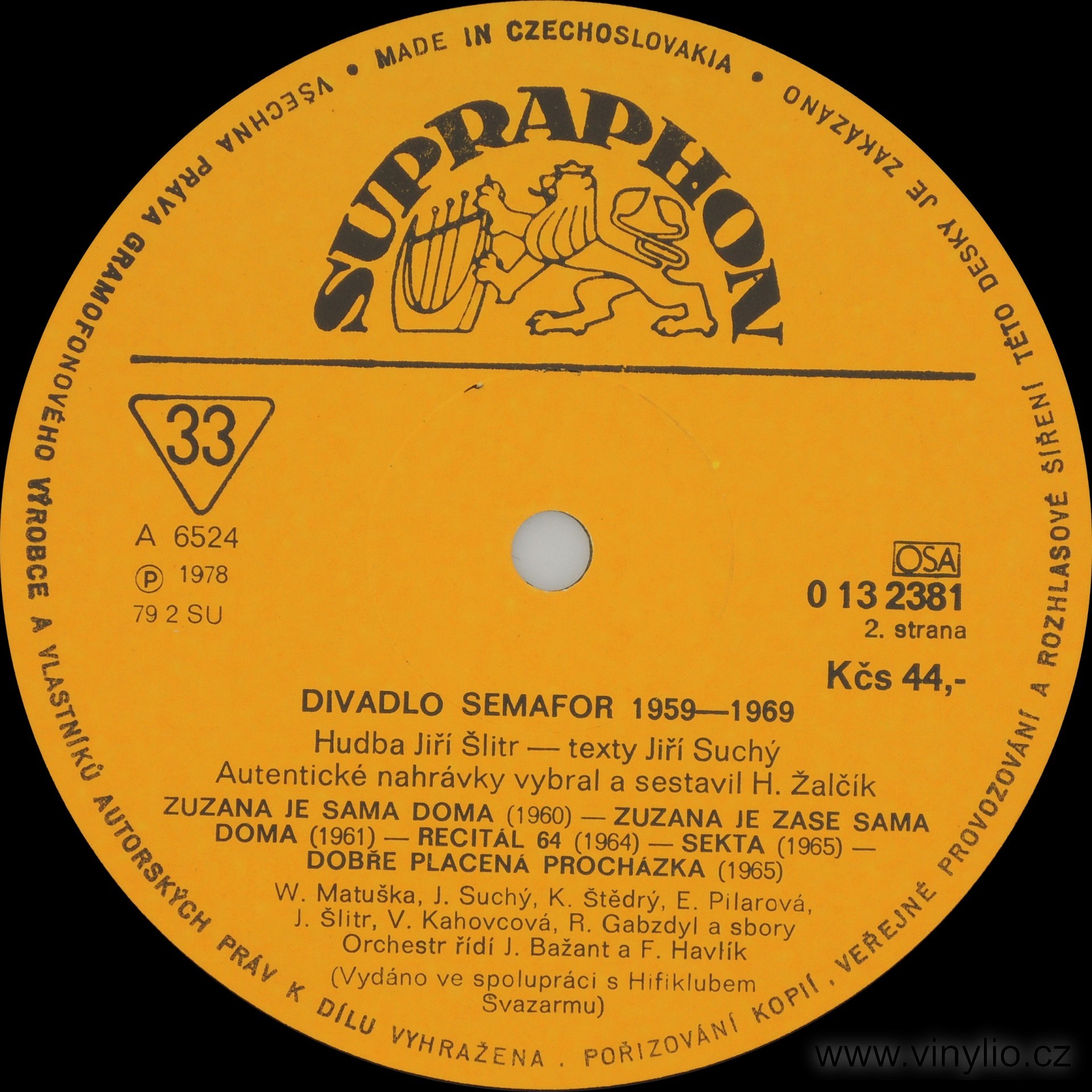 Jiří Suchý & Jiří Šlitr ‎– Divadlo Semafor 1959 - 1969 (1-3)  [по заказу чешской фирмы SUPRAPHON, 0 13 2381-3]