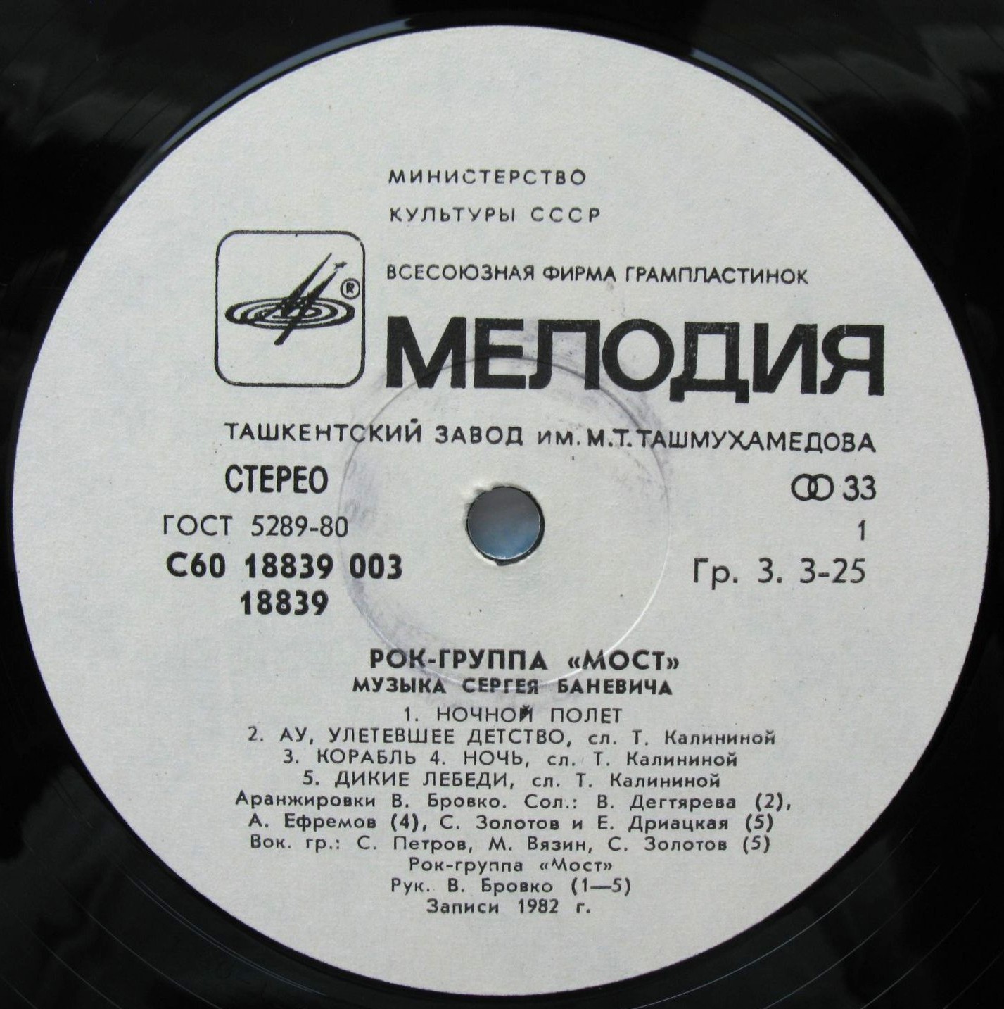 Рок-группа "Мост". Музыка Сергея Баневича