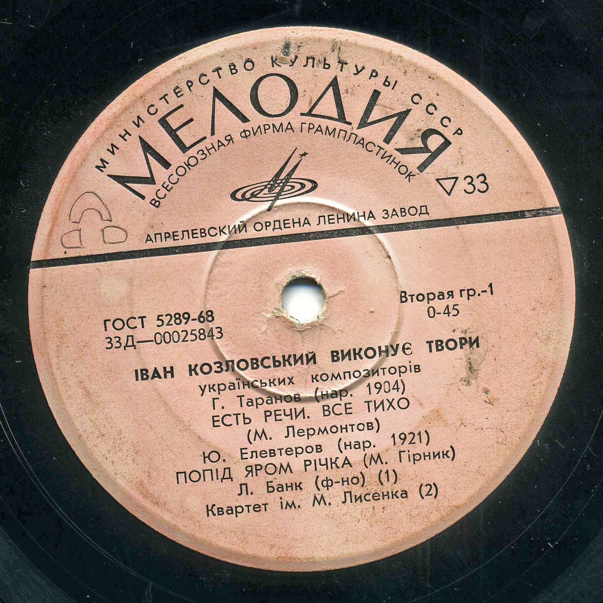 Иван КОЗЛОВСКИЙ. Іван Коловський виконує твори українських композиторів.
