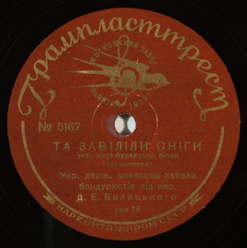 Держ. капела бандуристiв – Та забiлiлi снiгi