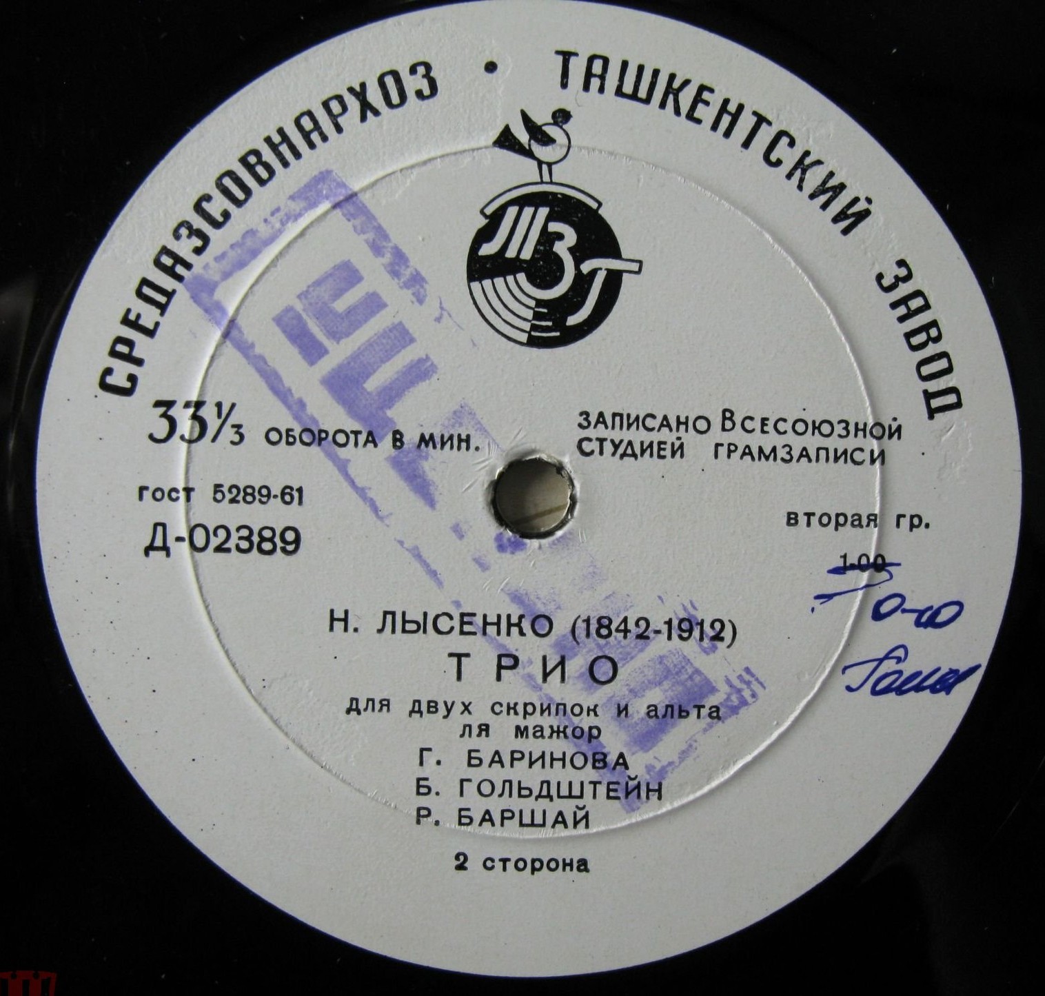 Н. ЛЫСЕНКО (1842-1912)