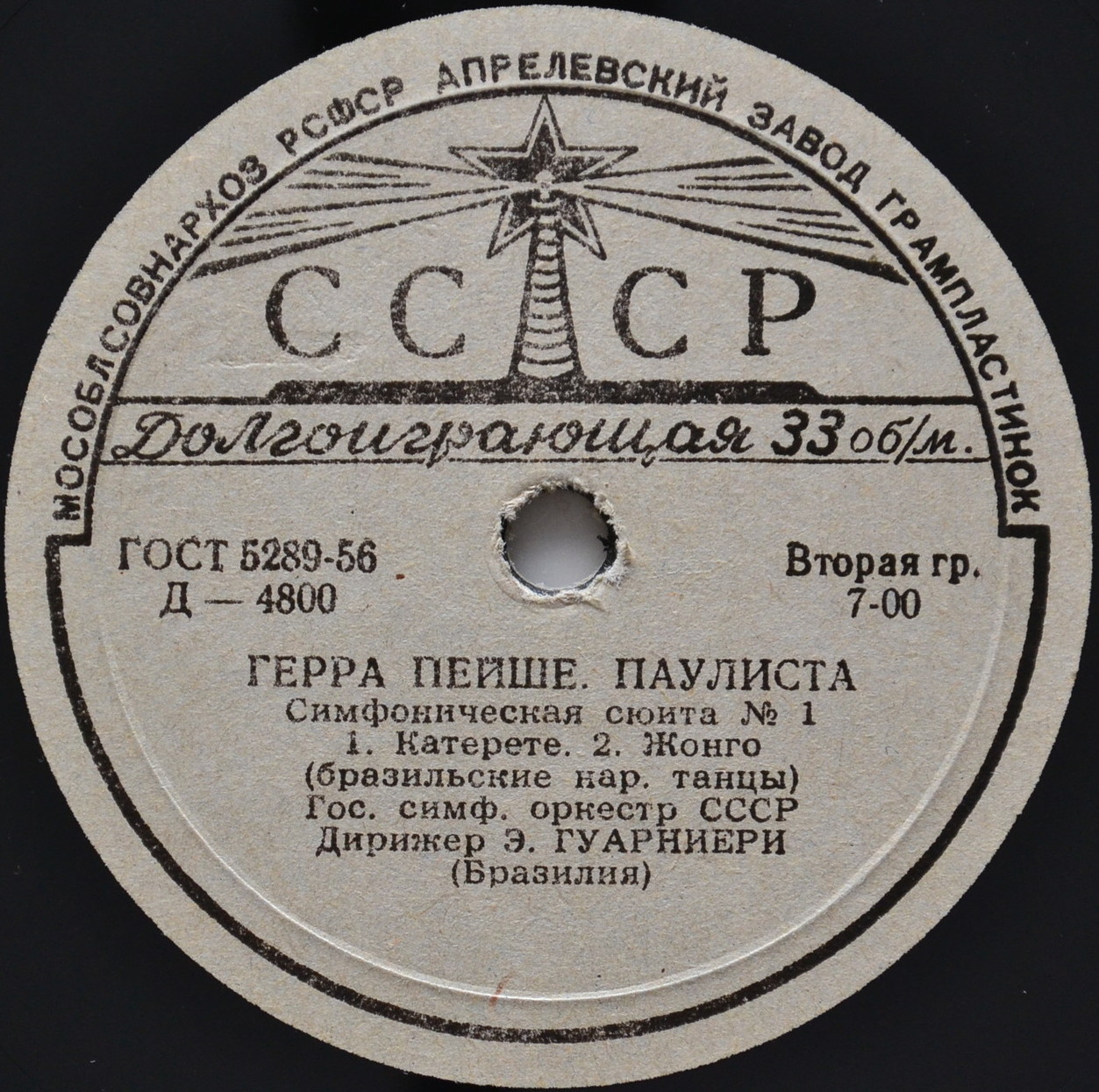 Г. Пейше: Симф. сюита "Паулиста"