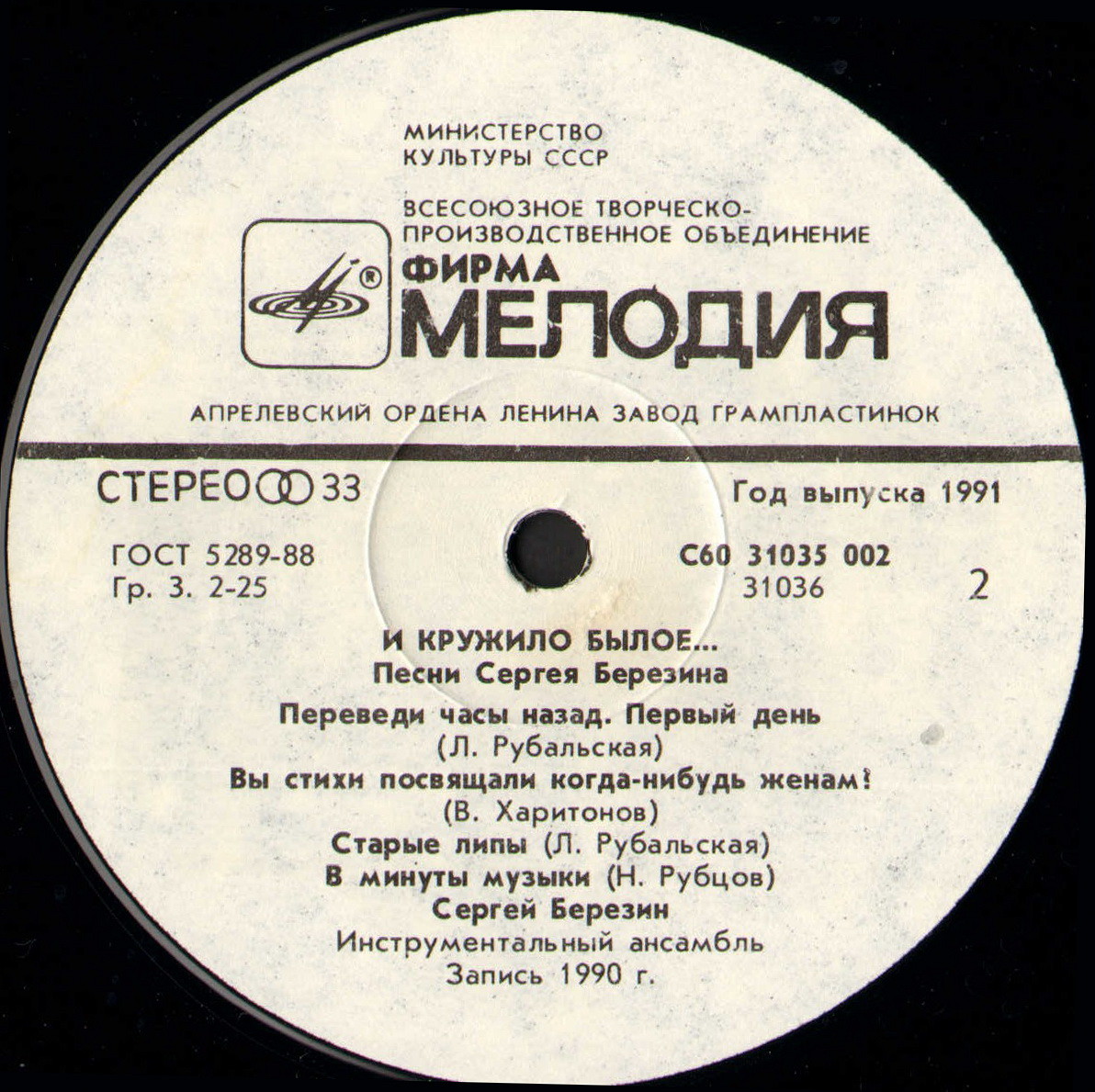 Сергей БЕРЕЗИН. «И кружило былое…»